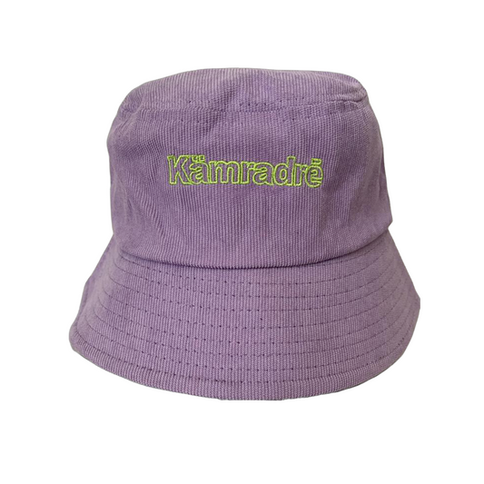 Corduroy Lilac Green Bucket Hat
